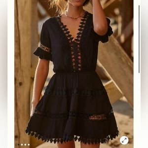 Peixoto Embroidered Lace Cover-Up Mini Dress NWT